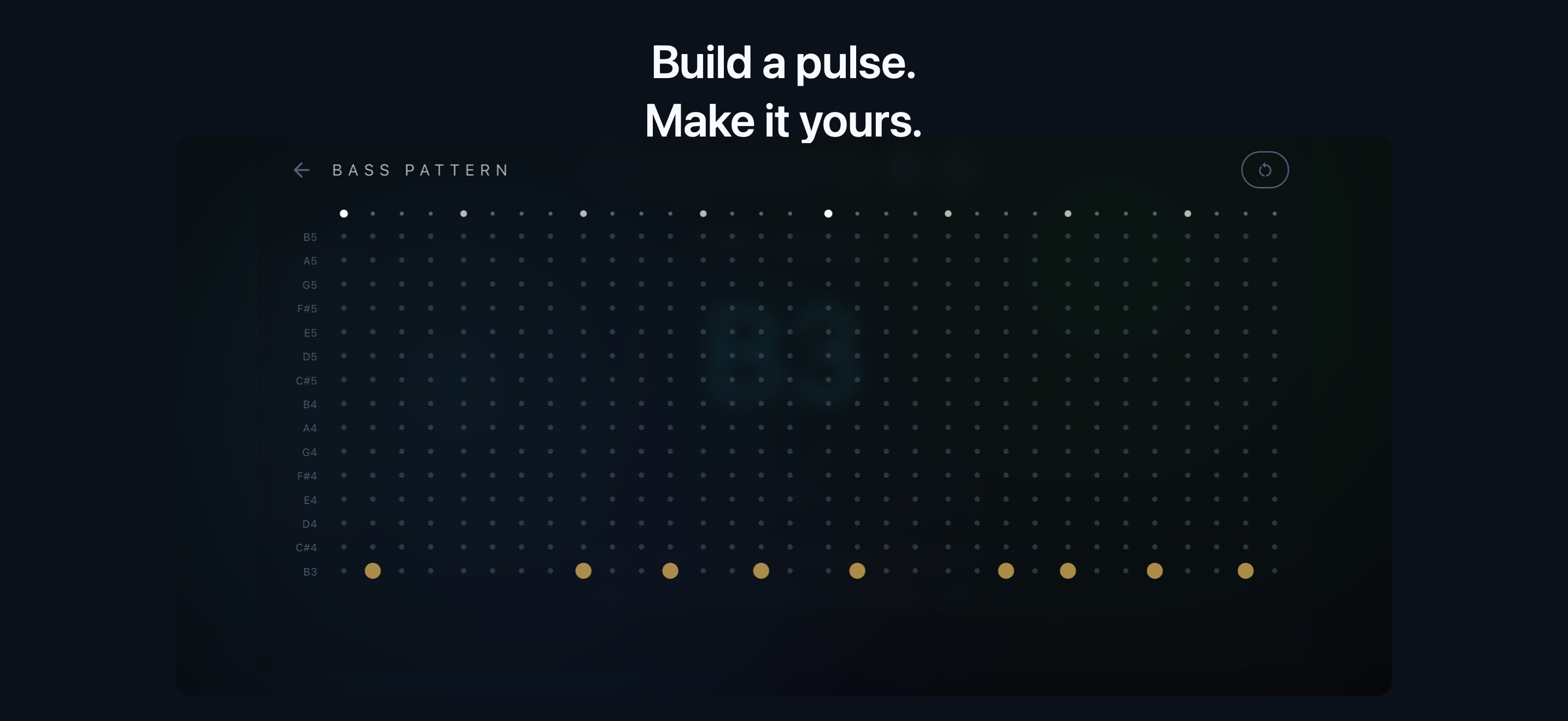 Magnio bass and arpeggio pattern editor